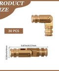 Hidden Brass Barrel Hinges 5mm Set Of 30 Pcs, 180 Degree Opening, Concealed design with measurements for DIY projects