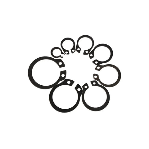 Assorted sizes of Heavy Duty C Clip Washers Kit 200 Pieces M6 To M20 with internal and external retaining circlips snap rings