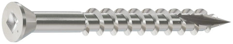 Trim Head Decking Screws Type 316 Stainless Steel Square Drive 7 X 1 5 8 Inch Coarse Thread Outdoor Fasteners 1 Lb Pack Driver Bit Included For Killer Grip And Clean Flush Board Surface