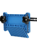 Adjustable Woodworking Featherboard Set Boss Level Fence Control Guide For Table Saw And Router Table Stackable Safety Push Block With No Sweat Setup And Secure Stock Hold 2 Pack blue polypropylene featherboard with clamp knobs