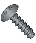 Heavy Duty Steel Sheet Metal Screw With Black Oxide Finish, Truss Head, Phillips Drive, Type B Point, visible side view