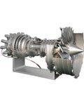 Turbofan Engine Model Kit For DIY Enthusiasts, 1 To 20 Scale, TR900 Inspired 3D Printing Jet Engine With Movable Fan Blades, Functional Desktop Ornament And Realistic Aircraft Mechanisms For Hands On Learning, silver cutaway view