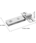 Heavy Duty Stainless Steel Shower Door Pivot Hinges With Smart Dual Hole Design For No Sweat Glass Door Swap, 11.8cm long.