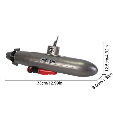 Mini RC Submarine Toy For Bath Time And Pool Play, Realistic Sub Design With Propeller Accessories, Surfacing And Diving Action