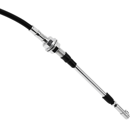 Golf Cart Shift Cable For Club Car DS Gas Models From 1984 Through 1997 Replacement Transmission Cable 63 Inch Length For Forward And Reverse Shifting OEM 1012326 1013085 1018510 02, close-up of threaded end
