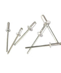Assorted Blind Rivets Kit 120 Pcs M3.2 And M4 Aluminum Dome Head Pop Rivets For Furniture And Metalwork DIY Home Repair Projects Pro Grade Quick Fixes Easy Install - rivets close-up