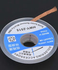 Pro Grade Desoldering Wick Set 5 Pcs One Point Five Meters Copper Solder Removal Wire spool with visible copper braid and label
