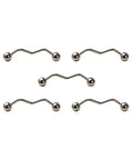 5.91 Inch Bright Chrome Zinc Alloy Cabinet Pulls With 128mm Hole Spacing Heavy Duty Round Ball Drawer Handles shown in a set of five