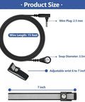 Grounding Wristband And 15 Foot Cable Kit For ESD Safety, Adjustable 6 To 7 Inch Wrist Strap, 2.5 mm Plug and 3.5 mm Snap features