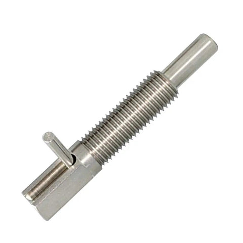 Kickass Heavy Duty Stainless Steel Retractable Indexing Plunger Pin With Tough L Handle For Precision Workholding And Industrial Jig Fixtures M6 M8 M10 M12 M16 Sizes, side view.