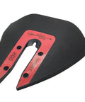 Red Sport 200 Whale Tail Hydrofoil Stabilizer for 8 to 40 HP Outboard Engines, black and red design, top view