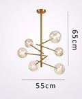 Stunning Six Head Kitchen Pendant Lights Matte Glass Table Chandelier For Dining Room Lighting 65cm height, 55cm width.