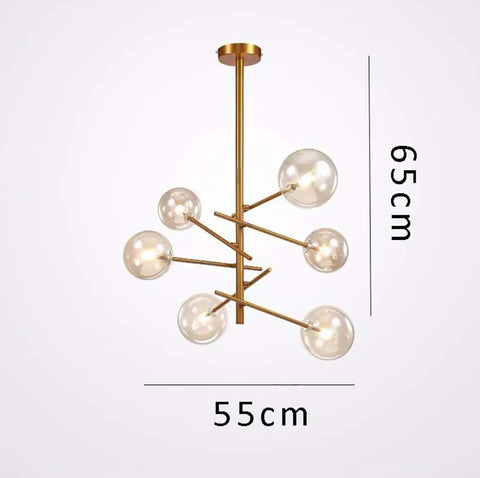 Stunning Six Head Kitchen Pendant Lights Matte Glass Table Chandelier For Dining Room Lighting 65cm height, 55cm width.