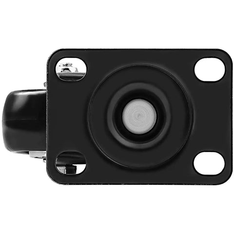 Heavy Duty Swivel Caster Wheels With Rubber Base And Top Plate Dual Ball Bearing No Brake 2 Inch Black Pack Of 4 top view