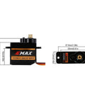 Two Pack Emax ES08MAII 12g Analog RC Servo dimensions for AX24 1 24 Scale RC Crawler upgrade with metal gear
