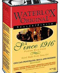 Real Deal Indoor Wood Finish And Heavy Duty Sealer With Semi Gloss Clear Oil Based Formula For Fine Cabinetry And Hardwood Floors Coating All Wooden Surfaces With A Knockout Amber Shine That Stands Up To Traffic In One Quart in a metal can.