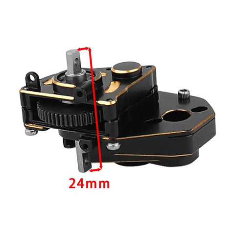 Beefed Up 1 To 24 Brass Transmission Case With Internal Gear Assembled Gearbox For Axial SCX24 AX24 RC Crawler CNC machined steel