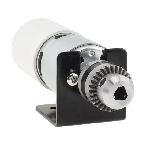 Rock Solid 775 Dc Motor Table Drill With B10 Chuck And Adjustable Speed Controller, compact motor with B10 chuck for DIY tasks.