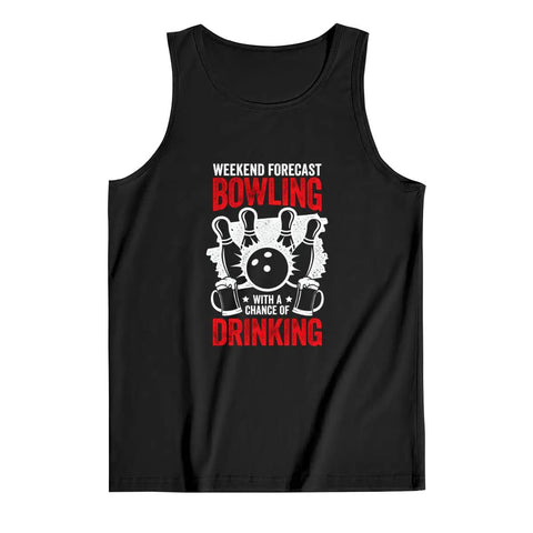 Men's Dope 100% Cotton Muscle Tank Top, Badass Bicycle Mechanic Graphic Tee in black with bowling design.