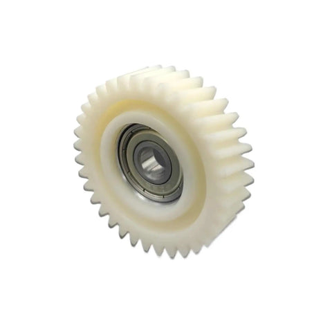 Close-up of the Smoother Ride Helical Planetary Gear Kit for Ebike Hub Motors, 47.3x13mm 35T, durable nylon construction