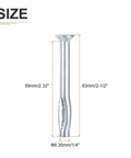 Split Drive Concrete Anchors 1/4 Inch By 2-1/2 Inch 50 Pack Carbon Steel Hammer Drive Anchors For Concrete And Drywall shown vertically