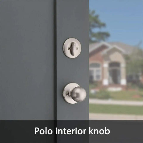 Dakota Front Door Lock Handle And Deadbolt Set For Exterior Entry, Satin Nickel Finish With Interior Knob, SmartKey Rekey Security