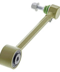 Suspension Stabilizer Bar Link Kit With Patented Sintered Bearings showing metal link with nut and green fitting for Cadillac and Chevy