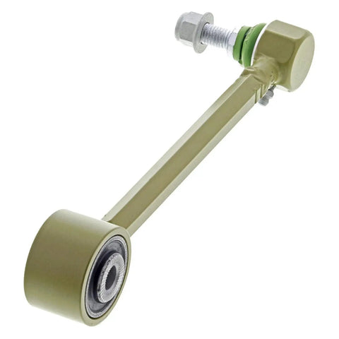 Suspension Stabilizer Bar Link Kit With Patented Sintered Bearings showing metal link with nut and green fitting for Cadillac and Chevy