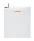 Front view of Do Not Bend 25 Pack Rigid Cardboard Mailers 12.75x15 Photo Mailers with peel-and-seal for safe shipping.