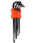 HOMOCONO 2 Sets L Shaped Hex Key Wrench Kit Made of Tough High Carbon Steel With Wear Resistant Finish And Comfortable Ergonomic Grip For Tight Bike Repairs And Electronic Device Assembly Jobs, metric hex keys in holder