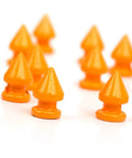 12mm Metal Tree Spike Studs Set Of 100 With Screws And Screw Back Fasteners For DIY Leather Craft And Custom Leather Clothing Orange Zinc Alloy