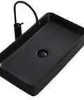 Heavy Duty Ceramic Pedestal Sink With Deep Matte Dark Green Basin, Scratch Resistant Bathroom Washbasin Built Tough As Nails, No Fuss Maintenance Surface That Truly Delivers, top view with faucet