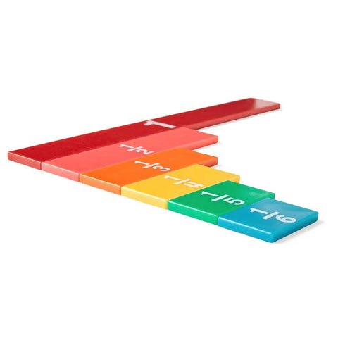 Plastic Rainbow Fraction Tiles For Montessori Math Learning, Colorful Hands On Fraction Manipulatives With Unit Fractions