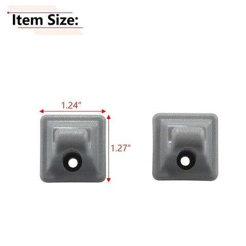 Sun Visor Clip Retainer Gray 2 Pack For Ford E Series Econoline Vans 2008-2014 Direct Fit Replacement Part 1.24 x 1.27 inches