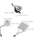Must Have Heat Powered Fireplace Fan Repair Kit With Thermoelectric Generator Sheet For Wood Stoves Compact Metal Motor Replacement And Emergency Backup Parts For Quick Fixes, motor and TE sheet
