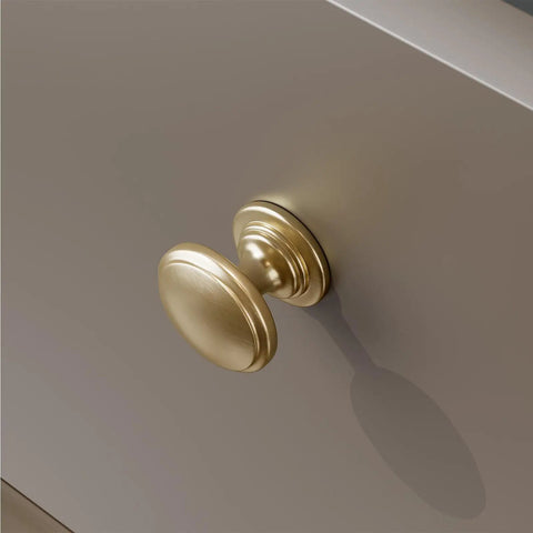 10 Pack Champagne Bronze Cabinet Knobs One And Three Sixteenths Inch Round Zinc Alloy Dresser Drawer Knobs With Wide Base Built Tough For Kitchen Bedroom And Bathroom