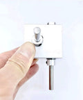iDili 90-degree worm gear gearbox with square mounting plate and 6mm shaft, aluminum alloy body