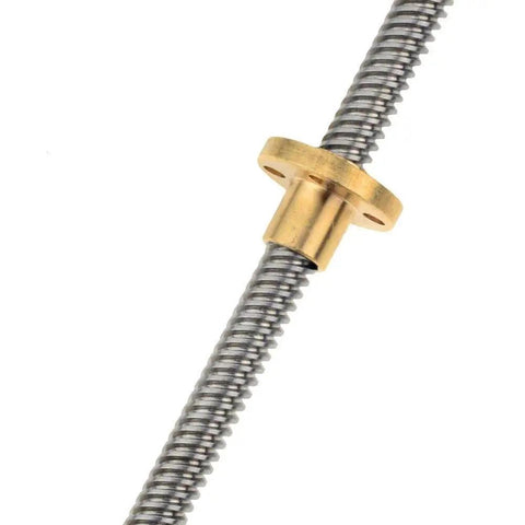8mm T8 Trapezoidal Lead Screw For 3D Printers Stainless Steel Rod With 2mm Pitch And 4mm Lead Durable Pro Grade Motion Easy Install Fits Many Mechanical Setups And Gantry Axes Ready For Precise Axis Control. brass nut on stainless steel lead screw