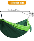 All In One Camping Hammock With Heavy Duty Tree Straps 660 Lb Capacity Portable Outdoor Hammock showing size dimensions