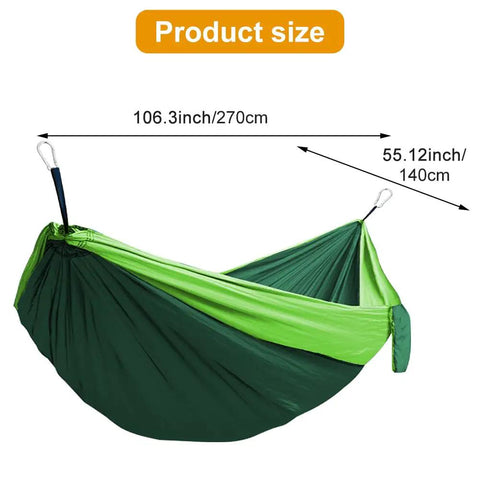 All In One Camping Hammock With Heavy Duty Tree Straps 660 Lb Capacity Portable Outdoor Hammock showing size dimensions