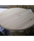 24 Inch Pine Unfinished Wooden Lazy Susan Turntable For Kitchen Countertop And Dining Table Easy Organizer For Skincare Or Bath Products Home Decor Display With Smooth 360 Degree Rotation on wooden table