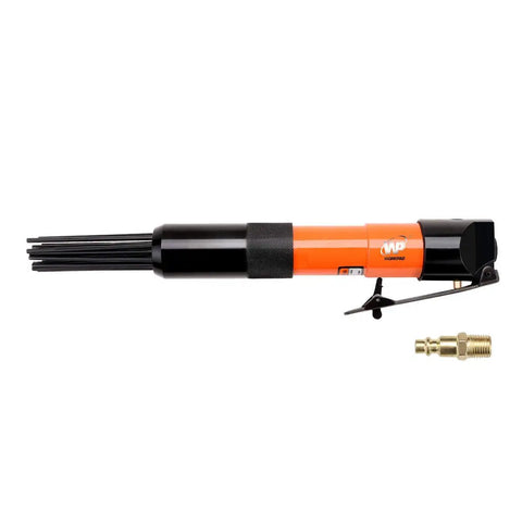 12 Needle Pneumatic Scaler For Tight Spots, Compact Surface Prep Tool With 11.6 Inch Reach, Lightweight Under 3 Lbs, 5000 Blows Per Minute, Perfect For Paint Rust Dirt Weld Slag Removal In Confined Spaces