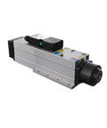 Badass Heavy Duty 6KW Air Cooled Atc Spindle Motor Packin Automatic Tool Change And Iso30 Tool Holder Spittin Out A Steadfast 24000 Rpm side view with black and silver casing