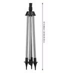 Stainless Steel Tripod Sprinkler Stand With Adjustable Height From 57.5 To 90 Cm G1 2 Thread Base shown fully folded.