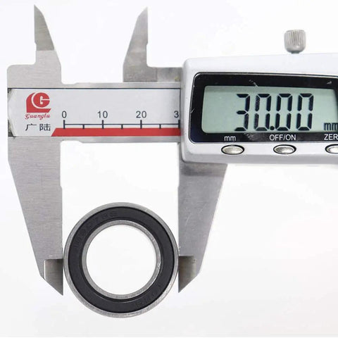 Caliper measuring 30mm on Sealed Cartridge Bearing Set 18 X 30 X 7 mm MR18307 RS 5 Pack For Bike Hubs With LBlu Seals.