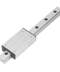 Rock Solid Three Hundred Millimeter External Biaxial Metal Linear Guide Rail With Slide Block, side view of the smooth tracking rail.