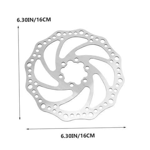 Bombproof Mechanical Disc Brake Rotor Kit For Mountain Bike Featuring Front And Rear 160 Mm Silver Rotors 6.30 inch rotor design.