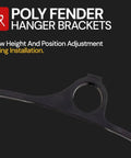 2 Pack Stainless Steel Poly Fender Mounting Kit For Semi Trucks And Trailers Fits 19.5 To 24.5 Inch Tires Adjustable Bracket