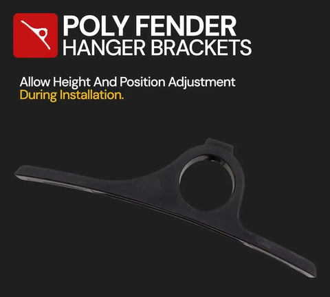2 Pack Stainless Steel Poly Fender Mounting Kit For Semi Trucks And Trailers Fits 19.5 To 24.5 Inch Tires Adjustable Bracket