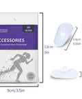 30 Pcs Anti Slip Silicone Nose Pads For Glasses With Hexagon Grip on packaging with measurements for convenience and comfort.